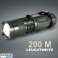 Mini lommelykt Glow-X med 1 T6 LED, 300 lm, 200 m rekkevidde, 3 lysmoduser og zoom bilde 1