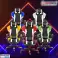 Herzberg HG 8083: Sedia da gioco e da ufficio tricolore con accento lineare blu foto 2