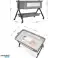 Children's cradle with folding side mattress mosquito net in 3 shades image 3