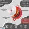 Royalty Line RL OS1014M RED: 17 штук Набір посуду з литого алюмінію з мармуровим покриттям Червоний зображення 2