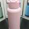 Bouteille isotherme en acier inoxydable rose avec paille, gourde de sport avec paille, bec verseur et poignée, tasse thermique de voyage à large ouverture photo 2