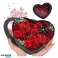 Bouquet di fiori di sapone in scatola rossa decorativa cuore BUK01CZE fiore di sapone foto 3