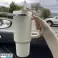 GROSSER GERÄUMIGER THERMOBECHER MIT HENKEL UND STROHHALM, 1L CREME CUP01 Bild 2