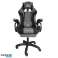 Sedia girevole da gioco STRIKE con poggiapiedi e cuscino massaggiante, grigio KO40SZ foto 4