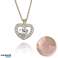 Collana in acciaio inossidabile placcato oro con cuore di zirconi, NST2116 foto 4