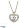 Collana in acciaio inossidabile placcato oro con cuore di zirconi, NST2116 foto 5