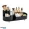 Pinsel und Kosmetik-Organizer, gerippt drehbar schwarz 34,5x14,7x14,3 cm CB56CZ Bild 4