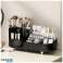 Pinsel und Kosmetik-Organizer, gerippt drehbar schwarz 34,5x14,7x14,3 cm CB56CZ Bild 1