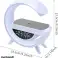 Atmosphere Night Light Wireless Phone Charger Bluetooth Speaker Alarm Clock All in One LED Table Lamp for Bedroom, Living Room, Office, Atmospheric image 1