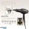Sèche-cheveux professionnel, puissance réglable 2000-2400 W, 2 vitesses et 3 réglages de chaleur avec bouton de soufflage photo 1