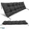 Coussin de jardin 120x40 cm pour banc palettes Swing Waterproof Noir photo 4