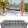Set de Coussin de Jardin 100x60x50 cm pour Banc Balançoire Waterproof Gris photo 1