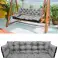 Ensemble de coussin de jardin 120x60x50 cm pour banc de balançoire imperméable gris photo 1