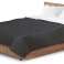 Reversible Bed Cover Quilted Blanket Sofa Cover 200x220 cm white and black image 4