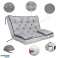 Set of Garden Cushion High Side 120x60x50 cm for Swing Bench Waterproof image 4