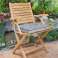 Gartenstuhl Kissen 50x50 cm Wasserdicht High Side Grau Bild 3
