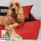 Šunų lova KINGDOG 115x95 cm Personalizuota vandeniui atspari raudona nuotrauka 3