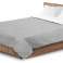 Double-sided Bed Cover Quilted Blanket Sofa Cover 220x240 cm white and grey image 3