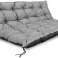 2 Almofadas de Jardim 120x80x40 cm para Paletes de Bancada Swing Impermeável Cinzento foto 1