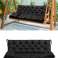 Ensemble de coussin de jardin 100x60x50 cm pour banc de balançoire étanche noir photo 5