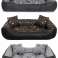 Dog Bed Bed Couch Playpen Waterproof Bones Silver 115x95 cm image 1