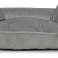 Veloursbett für Hund Katzenbett Couch Laufstall 75x65 cm Grau Bild 3