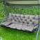 Ensemble de coussin de jardin 120x60x50 cm pour banc de balançoire imperméable gris photo 5