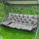 Ensemble de coussin de jardin 150x60x50 cm pour banc balançoire imperméable gris photo 5