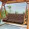 Set Gartenkissen 120x60x50 cm für Bank Schaukel Wasserdicht Braun Bild 5