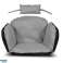 Garden Cushion 112x113 cm for Hanging Chair Swing Stork Nest grey image 4
