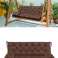 Set Gartenkissen 120x60x50 cm für Bank Schaukel Wasserdicht Braun Bild 1