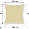 Sonnensegel für den Garten, wasserdicht, 5 x 5 m, Beige, starke Markise Bild 5