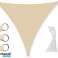 Garden Sun Sail Waterproof 3x3x3 m Beige Strong Awning image 1