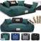 Šunų lova KINGDOG 115x95 cm Personalizuotas UNMOVABLE Antislip Green nuotrauka 1