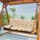 Ensemble de coussin de jardin 100x60x50 cm pour banc balançoire étanche beige photo 5