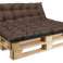 2 almofadas de jardim 120x80x40 para paletes de bancada Swing Waterproof Brown foto 4