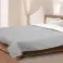 Double-Sided Bedspread Quilted Blanket Sofa Cover 160x200 cm white and gray image 5
