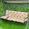 Ensemble de coussin de jardin 180x60x50 cm pour banc de balançoire étanche beige photo 6