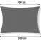 Garten Sonnensegel Wasserdicht 3x2 m Grau Starke Markise nylon Bild 4