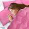 Rosa Bettdecke 220x240 cm Antiallergisch Gesteppt Ganzjährig Dick Warm Bild 1