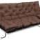 Set Gartenkissen 120x60x50 cm für Bank Schaukel Wasserdicht Braun Bild 2