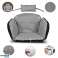 Garden Cushion 112x113 cm for Hanging Chair Swing Stork Nest grey image 1