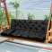 Set Gartenkissen 150x60x50 cm für Schaukelbank Wasserdicht Schwarz Bild 6