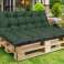 2 almofadas de jardim 120x80x40 para paletes de bancada swing impermeável verde foto 4