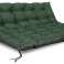 2 almofadas de jardim 120x80x40 para paletes de bancada swing impermeável verde foto 1