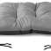 Garden Cushion 42x42 cm Tied for Garden Chair Waterproof Grey image 2