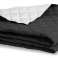 Double-Sided Bedspread Quilted Blanket Sofa Cover 220x240 cm white and black image 5