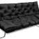 Ensemble de coussin de jardin 100x60x50 cm pour banc de balançoire étanche noir photo 1