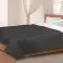 Reversible Bed Cover Quilted Blanket Sofa Cover 200x220 cm white and black image 1