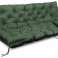 Set Gartenkissen 100x60x50 cm für Bank Schaukel Wasserdicht Grün Bild 2